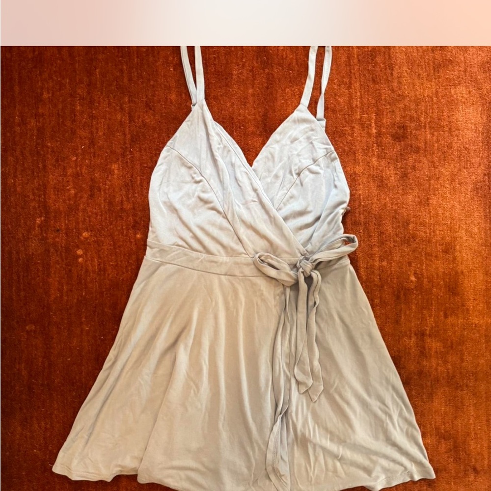 Kimchi Blue - Blue Faux Wrap Romper